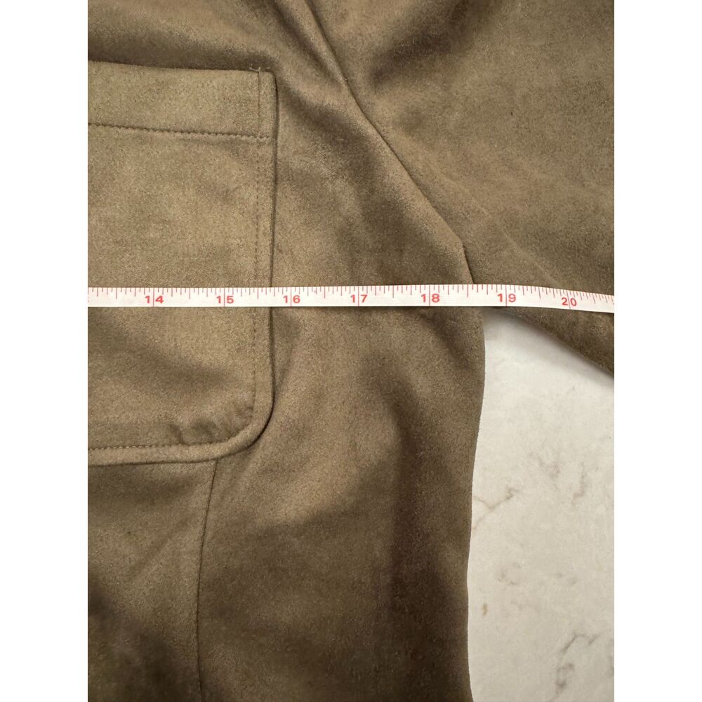 NWT Bagatelle NYC Collection Faux Suede Bomber Jacket Night Out Olive Green - Picture 7 of 8